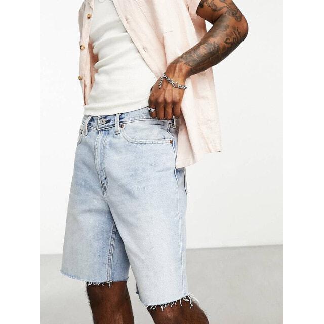 

Levi s 469 loose fit denim shorts in light blue wash