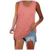 Women Casual Sleeveless Tank Top Lightweight Soft Fabric Round Neck Relaxed Fit Summer Shirt for Outdoor Indoor Wear