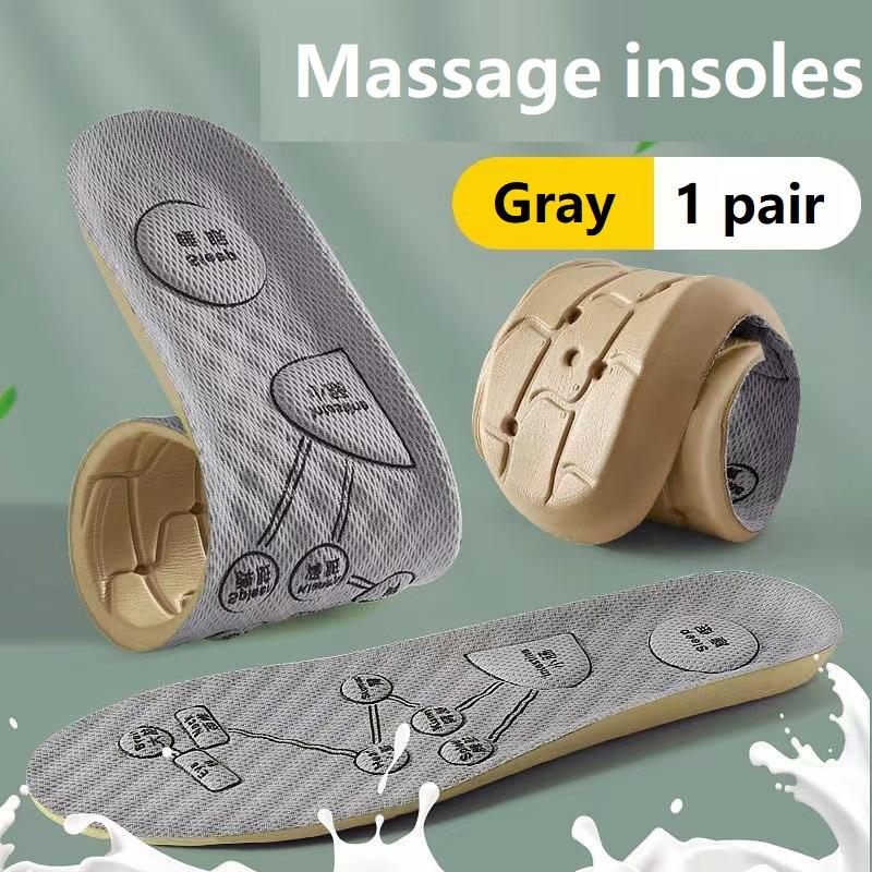 

1pair Sports Foot Acupressure Insole Men Women Soft Breathable Cushion Inserts Sweat Absorbing Deodorant Shoe Pads XDIANr03 EU35-36(230mm)