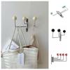 Space Saving Metal Rotating Hook 3/4 Hooks Coat Hook Storage Decoration Room Storage Hook Bedroom