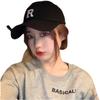 R Standard Baseball Cap Women's Big Head Circumference, Thin Face, Versatile Sports Hat Men's Cap Tide