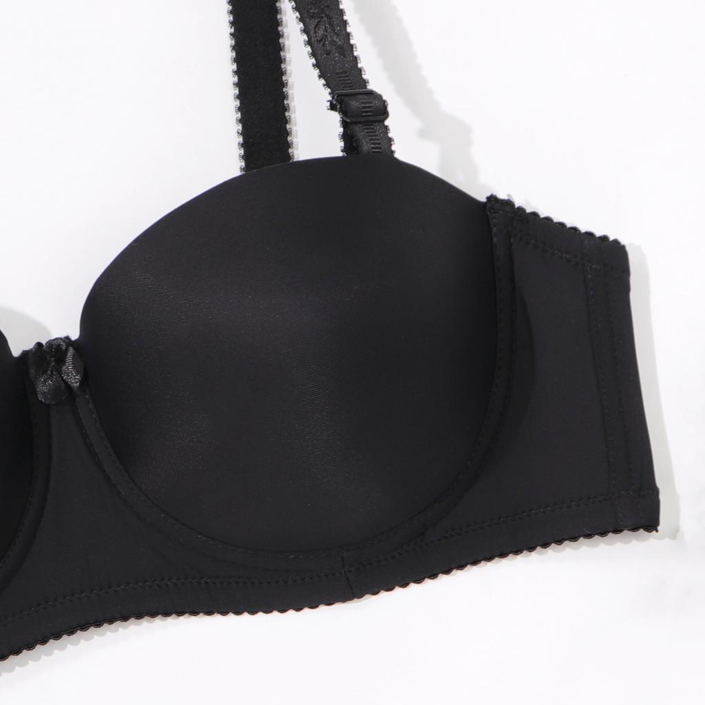 Glossy Large Size Bra Strapless Non-slip Beautiful Back Bra Thin Half Cup Seamless Invisible Dress Underwear