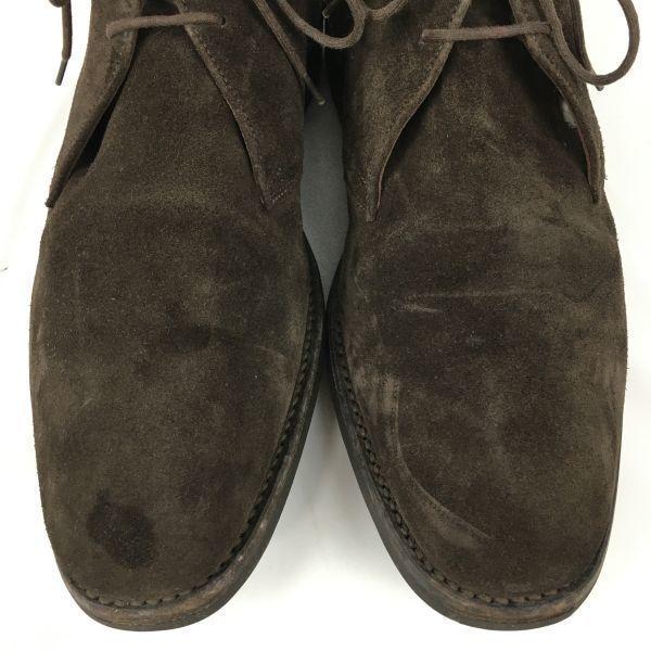 70s-80s? England Made Vintage Loake Chukka Boots Size 7.5/26.0 Dark Brown Suede Men’s(USED)