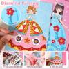 Rincess Makeup Dress Up Game | 1 Set Diamond Painting & Sticker Book | For Birthday Christmas Halloween Creative Gift