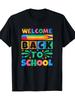 Men & Women' Retro Welcome Back To School Unisex T-Shirt with Color Pencil - Soft Short Sleeve Round Neck Tee, Machine Washable Suitable for School Ev