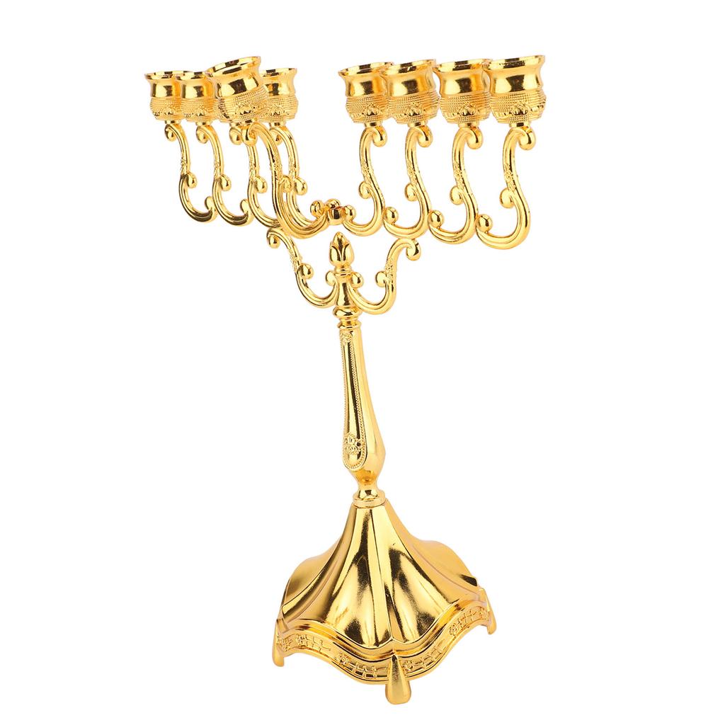 Candle Holder 9 Branches Alloy Vintage Decorative Candlestick Holder for Weddings