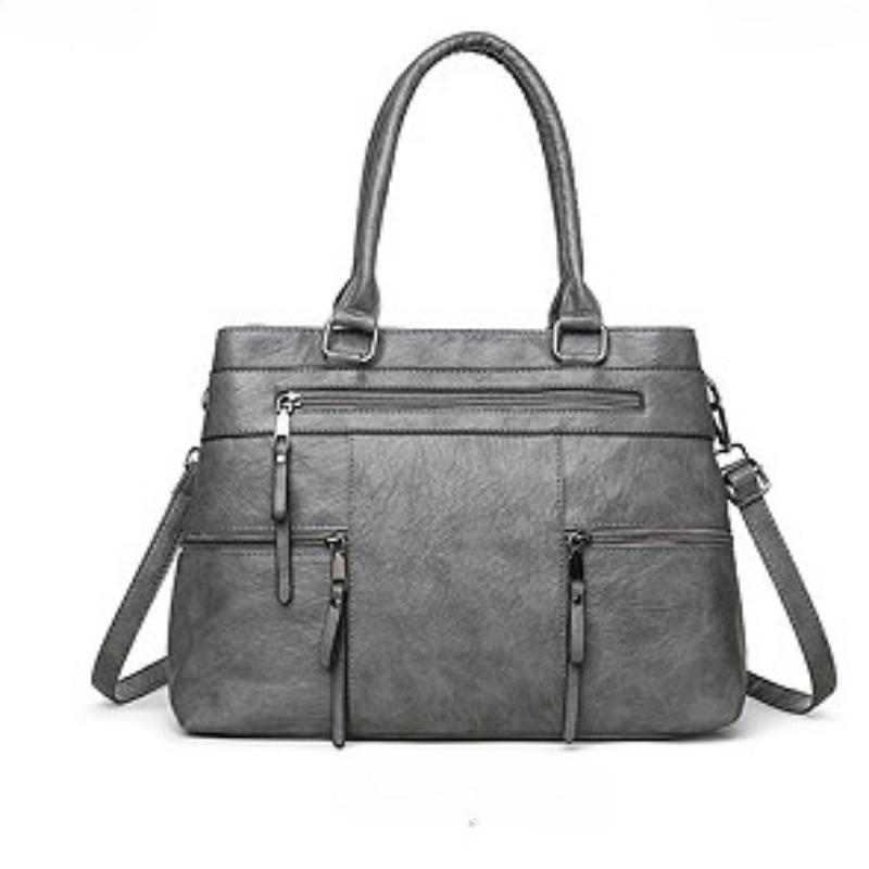Large-capacity, High-end Texture Handbag, Soft Leather Commuter Single-shoulder Crossbody Bag