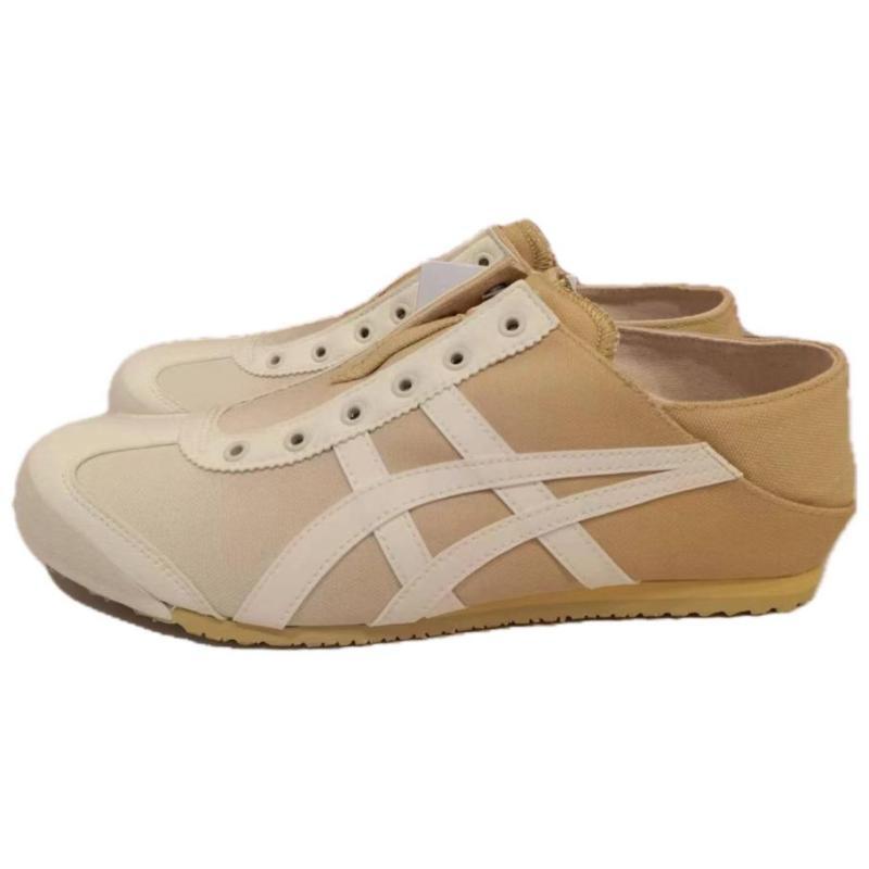 Onitsuka Tiger MEXICO 66 Anti Slip Wear Resistant Low Top Casual Shoes Unisex Yellow White Sneakers 1183C262-100