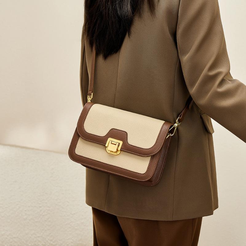 Mrs. Qiao Bag 2025 New Model Women's Bag Crossbody Bag Small Square Bag Genuine Leather Shoulder Bag Tofu Bag