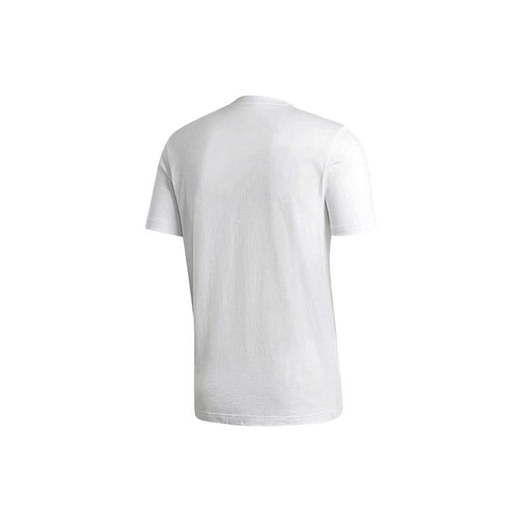 adidas T Shirts Men's White Crew Neck Moderate Straight Fit FH6625