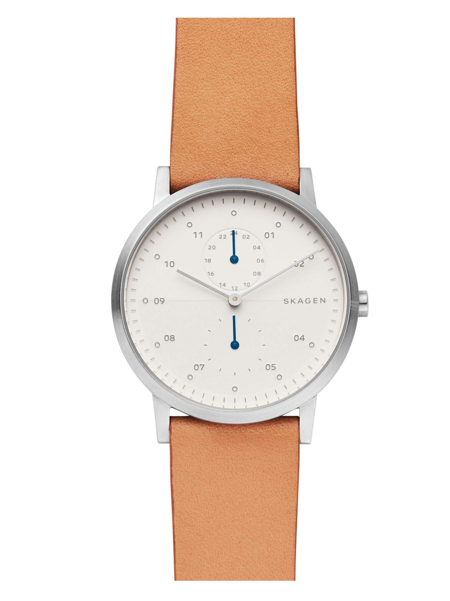 

Skagen SKW6498 Analog Quartz Watch with Leather Strap Men s коричневый