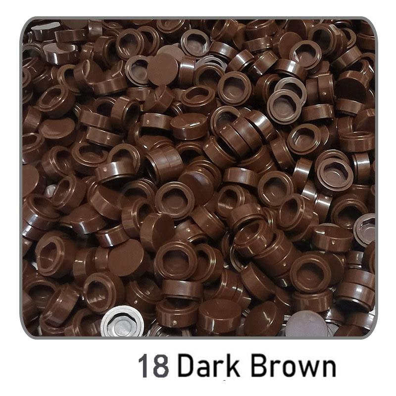 1000 Stück Stadt Bausteine Flache Fliese 1x1 Runde Steine DIY Erleuchten Bausteine Teile 98138 Bausteine für Jungen Mädchen Geschenke Kinder