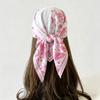 Luxus Schal Kopftuch Turban Hijab Quadratisch Damen Druck Kopftuch Schal Bandana Halstuch Stirnband Winddicht Mode Wickeltücher