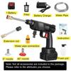 ABS+S Steel Cordless Car Washer High Pressure Spray Water Guns Cleaner Wash Nozzle Straw Home 800W