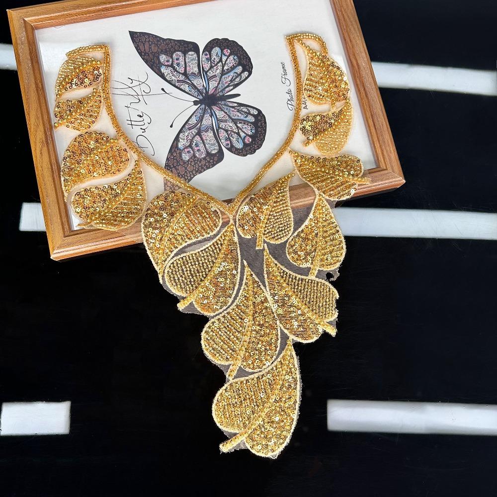 Fashion Polyester Fiber Sequin Dress Accessories Sequin Bead Bead Embroidery Dress Flower Dress Decoration Wedding Dresses