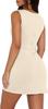 New Spring/Summer Solid Color Sleeveless Sexy Waist-Cinching Hip-Wrapping Short Skirt