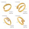 18K Gold Plated Zirconia Inlaid Titanium Steel Snake Head Tail Chain Bracelet