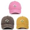 Floral Embroidered Baseball Cap With Curved Brim For Casual Style