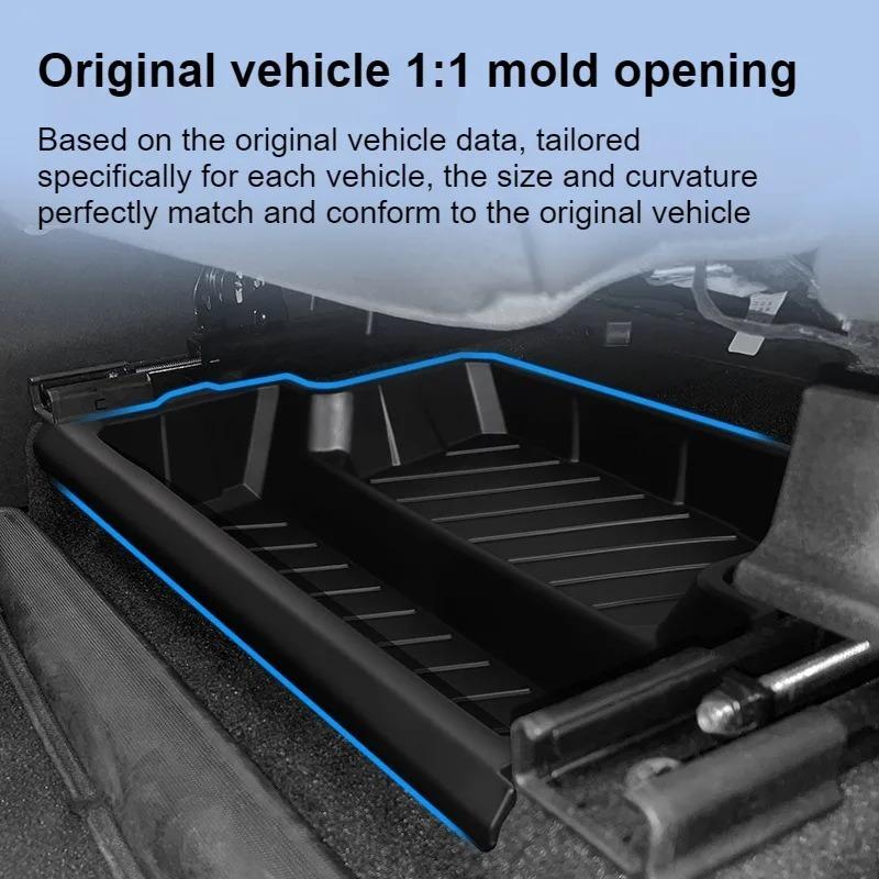 Under Front Seat Storage Box for Leapmotor C10 2024-2026 TPE Central Control Armrest Box Storage Box Organizer Case Accessories
