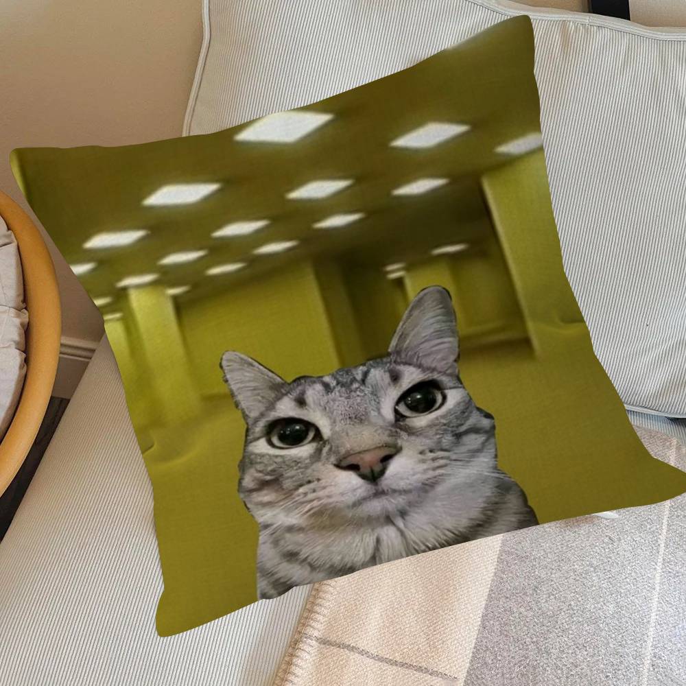 Creepypasta weird B-Backrooms Personalized picture text home decorative pillows Household Gifts 45x45cm