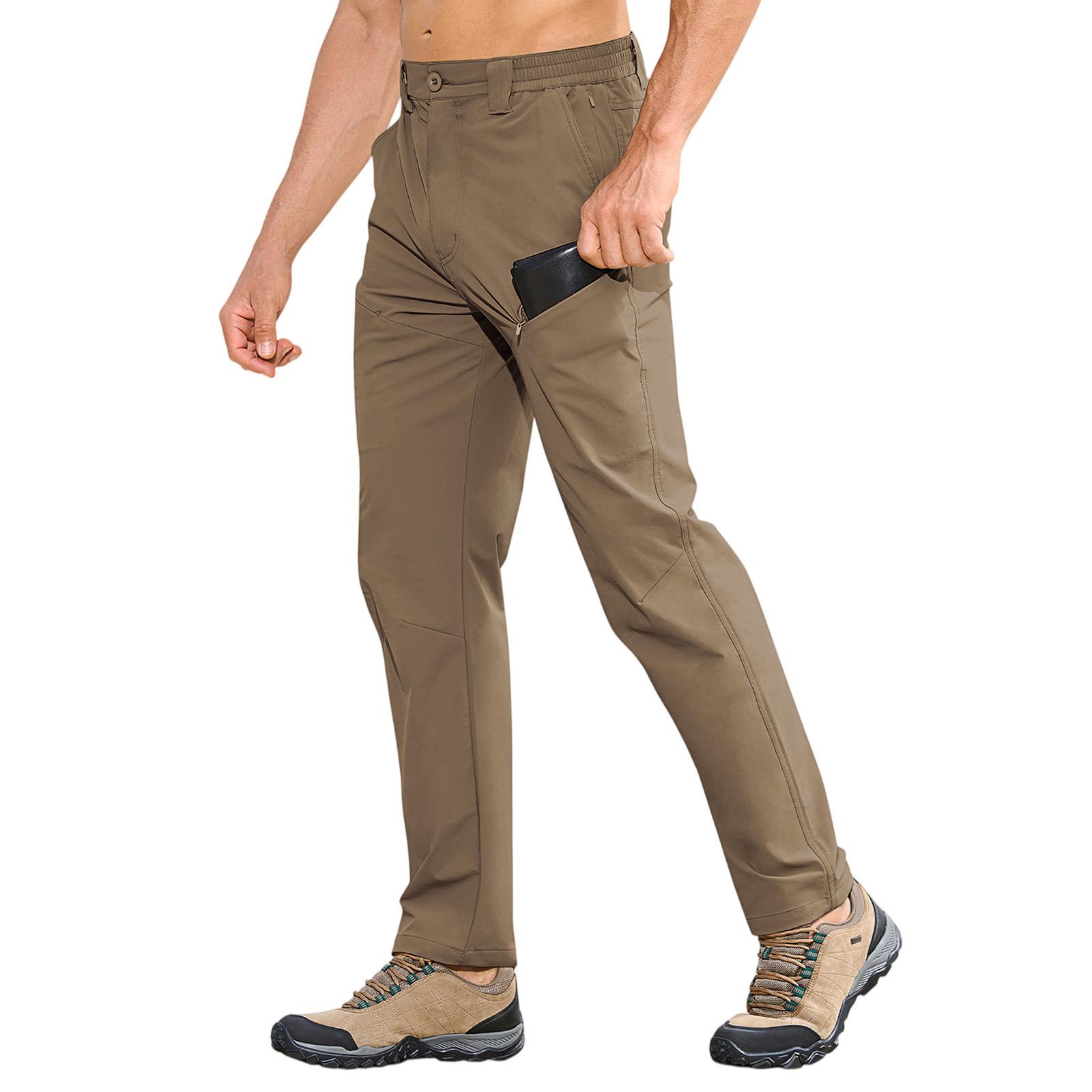 

Мужские спортивные повседневные брюки для бега, легкие походные рабочие брюки, уличные брюки XL светло-коричневого