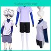Authentic Anime Hunterhunter Killua Zoldyck Cosplay Costume Uniform Suit Full Set
