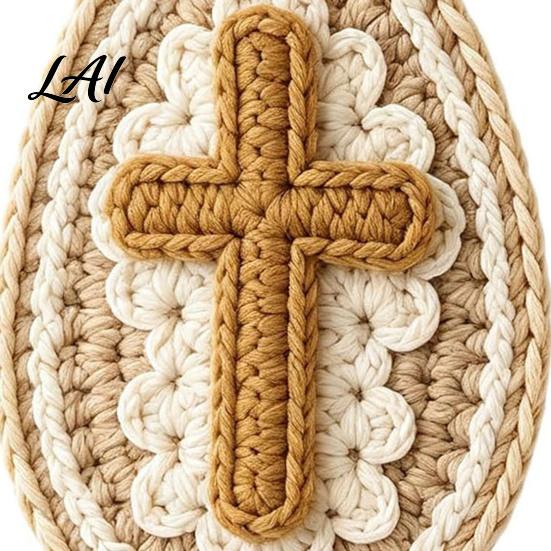 Ciondolo Religioso Artigianale Uncinetto Fatto a Mano Portachiavi Mariano Vergine Maria con Filato Morbido Portachiavi Filo Blu Bianco Cattolico Cristiano Ispirazionale