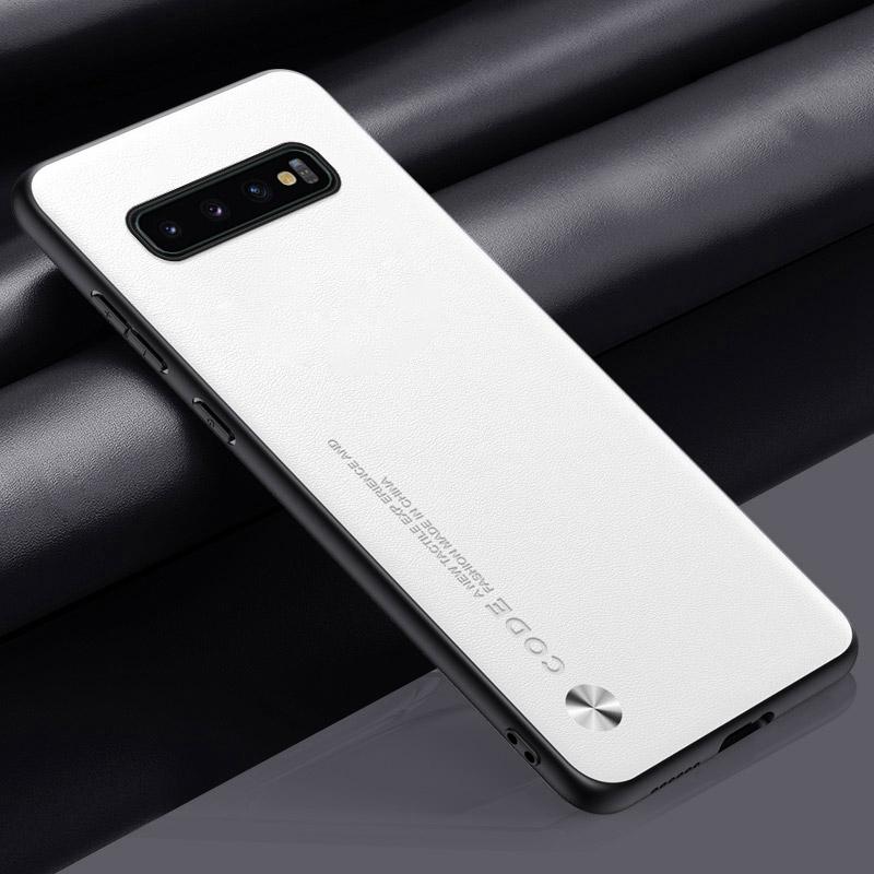 

Роскошный чехол из искусственной кожи для Samsung Galaxy S10 5G S10 Plus S10Plus, задняя крышка, деловой матовый силиконовый защитный чехол для телефона For Samsung S10 Plus белый