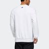 Adidas Sweatshirts Men's White Crew Neck Moderate Regular FM9406