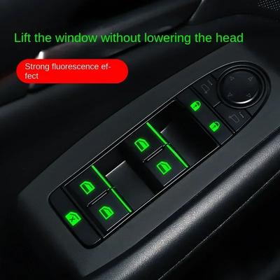 Luminous Car Window Button Sticker Elevator Switch Fluorescent Night Decals Interior Car Stickers Auto Accessories