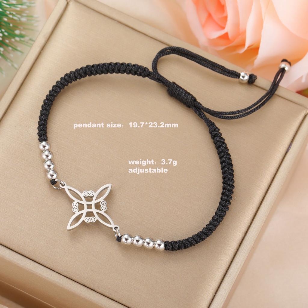 Náramky s kouzelným uzlem pro ženy nudo de bruja Nerezová ocel Amulet čarodějnictví Šťastné náramky Šperky lucky bhudda