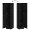 Highboard In Black Oak Look 35 X 39 X 168 Cm