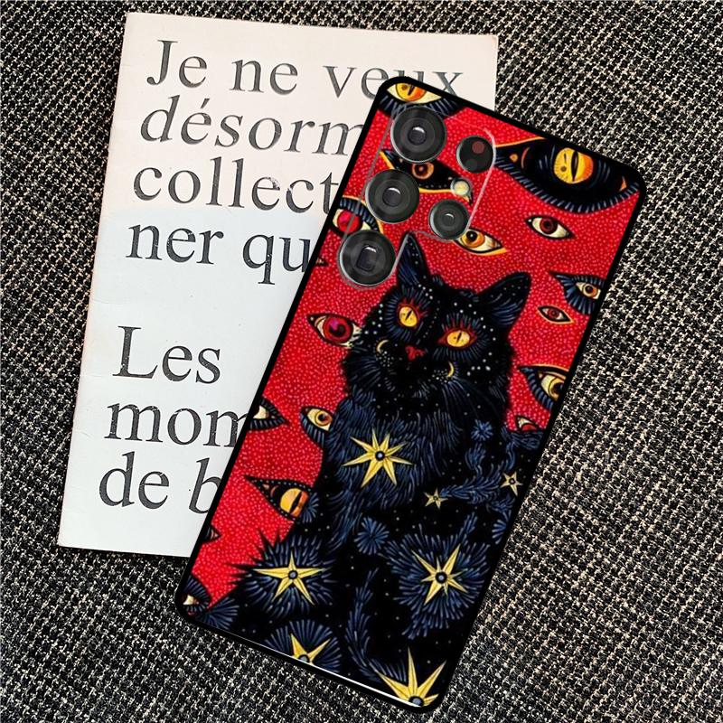 Eye Illustration Case For Samsung Galaxy S24 S25 Ultra S20 S21 S22 S23 Ultra S9 S10 Plus S25 FE Back Cover