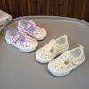 New Kids' Magic Fasten Canvas Shoes - Floral Design, Breathable, Non-slip, for Spring/Autumn, Boys and Girls