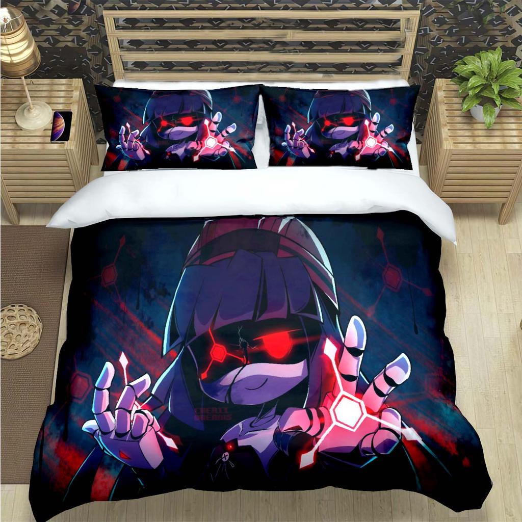 Comforter Fashion Cartoon Murder Drone Print Bedding Set Comforter Bed Youth Kids Girl Boys Luxury Birthday Gift