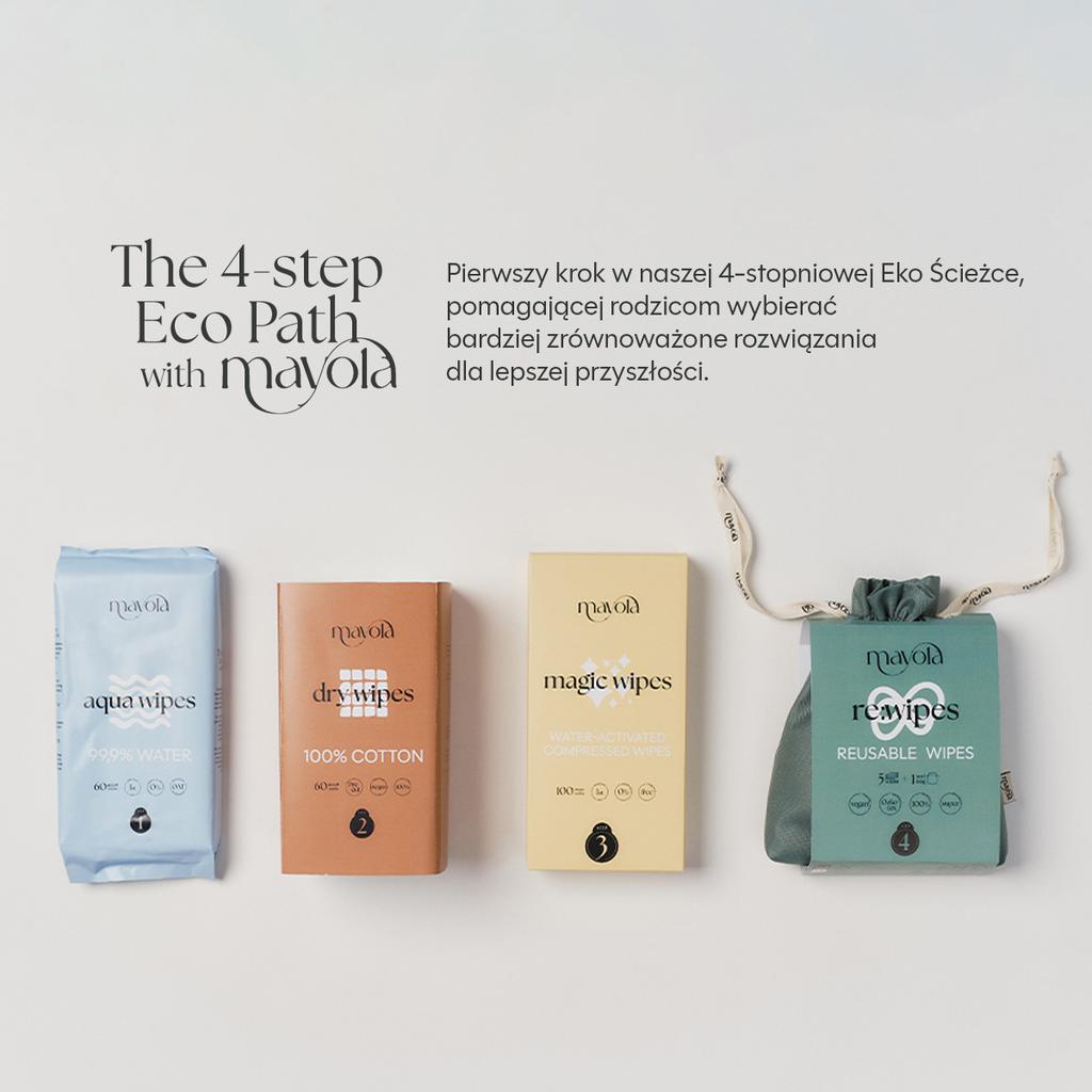 Wet wipes with oats 99.9% water plastic-free 60 pcs Mayola