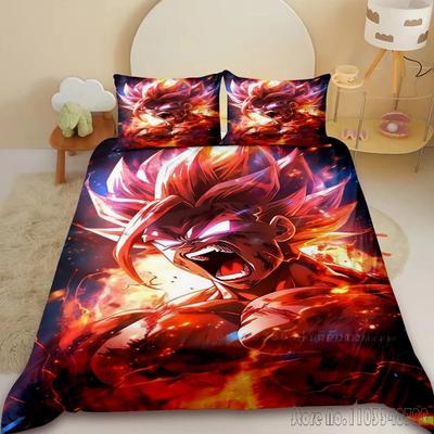 Anime Beliebtes Dragon Ball Goku Kinderbettwäsche-Set Baby-Bettbezug-Sets Bettwäsche Twin Einzel King Kinder Erwachsene Geschenk