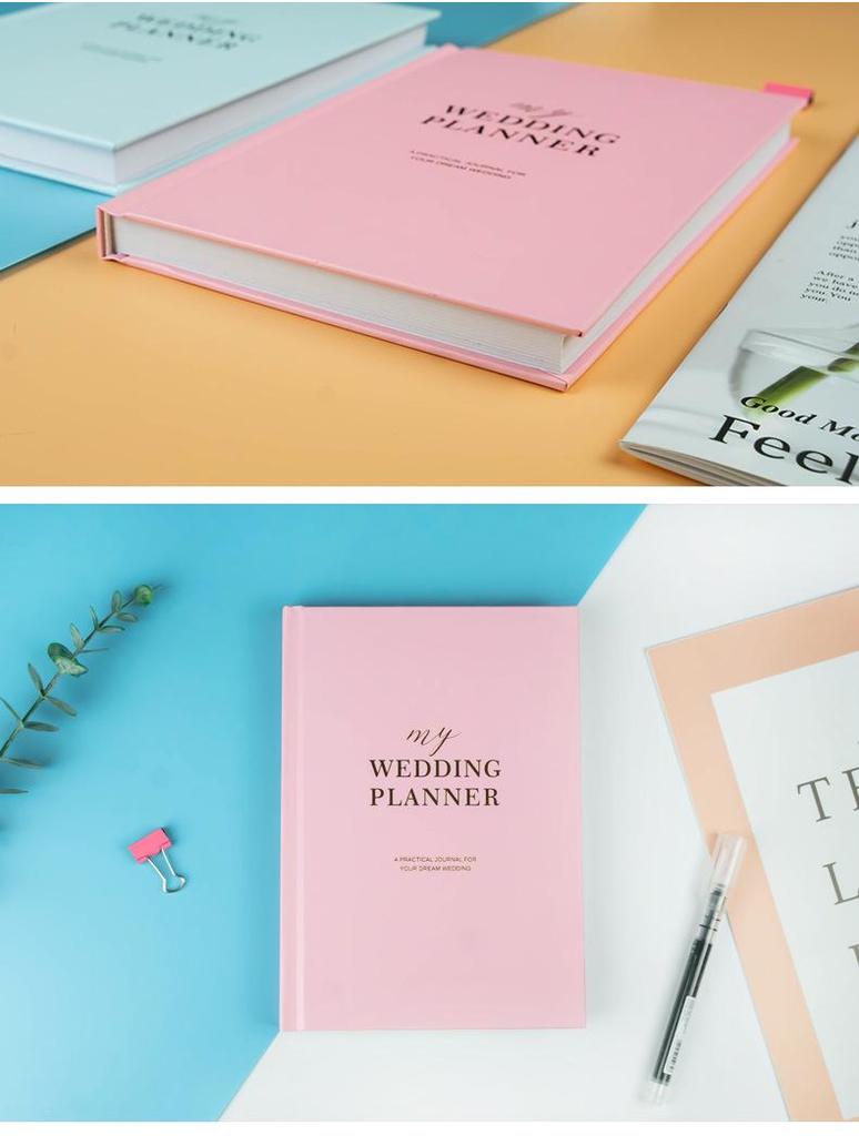 Red Hardcover Wedding Planner and Budget Notebook