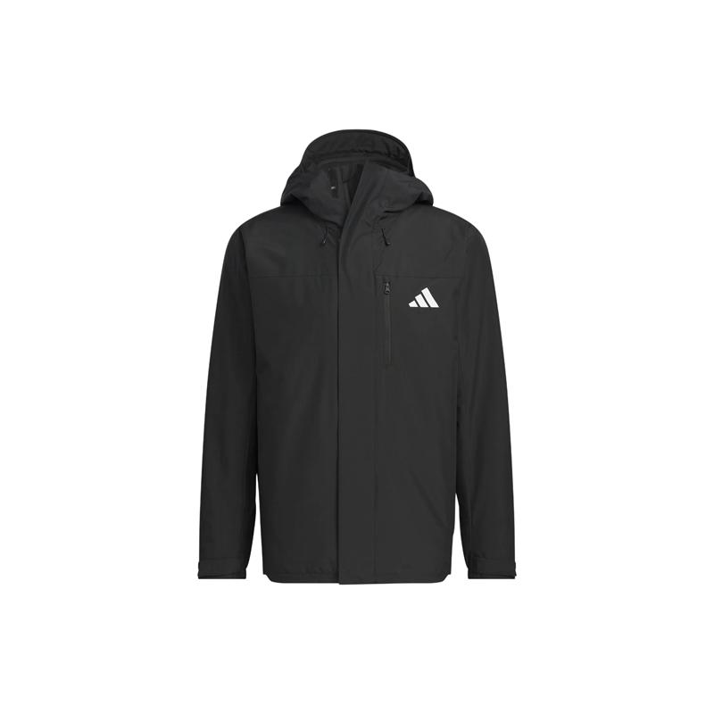 Adidas Fashion Casual Retro Striped Logo Jacket Unisex Jacket Black JM9017