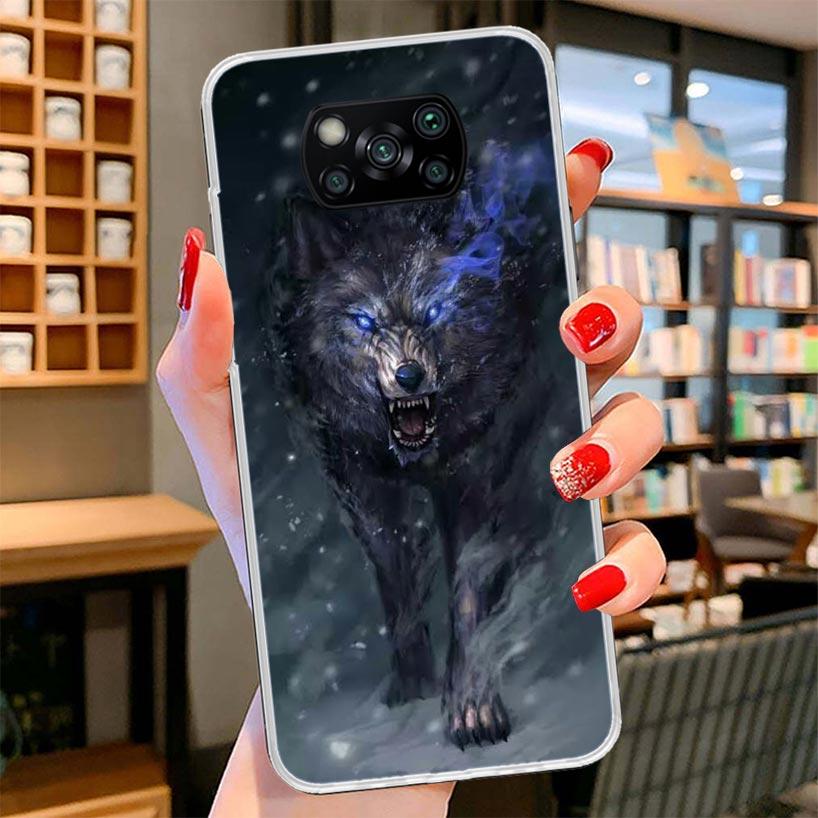 Angry Animal Wolf Fierce Cover Phone Case For Xiaomi Poco F7 Ultra X7 X6 X5 Pro M7 Redmi 15C 15 13C 13 12C 12 10C 10 9A 9C 9T 9