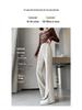 Women's High-Waist Black Flared Suit Pants - Slim Fit, Wide Leg, Spring 2024 Collection