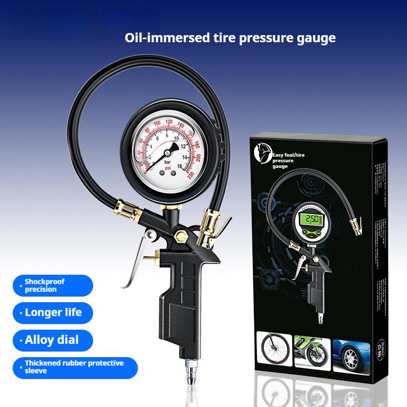 Car Tyre Air Pressure Gauge Tire Inflator Tire Pressure Pneumatic Tool Gauge Compressor Pressure Gauge 0-220psi LCD Display