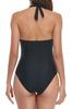 Slimming one-piece swimsuit black tied XL Slimming one-piece swimsuit black tied L