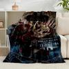 1PC Halloween Horror Night Flannel Blanket Gift, Suitable for Both Men And Women, Soft Ideal for Beds And Sofa, Birthday Or Christmas Gift