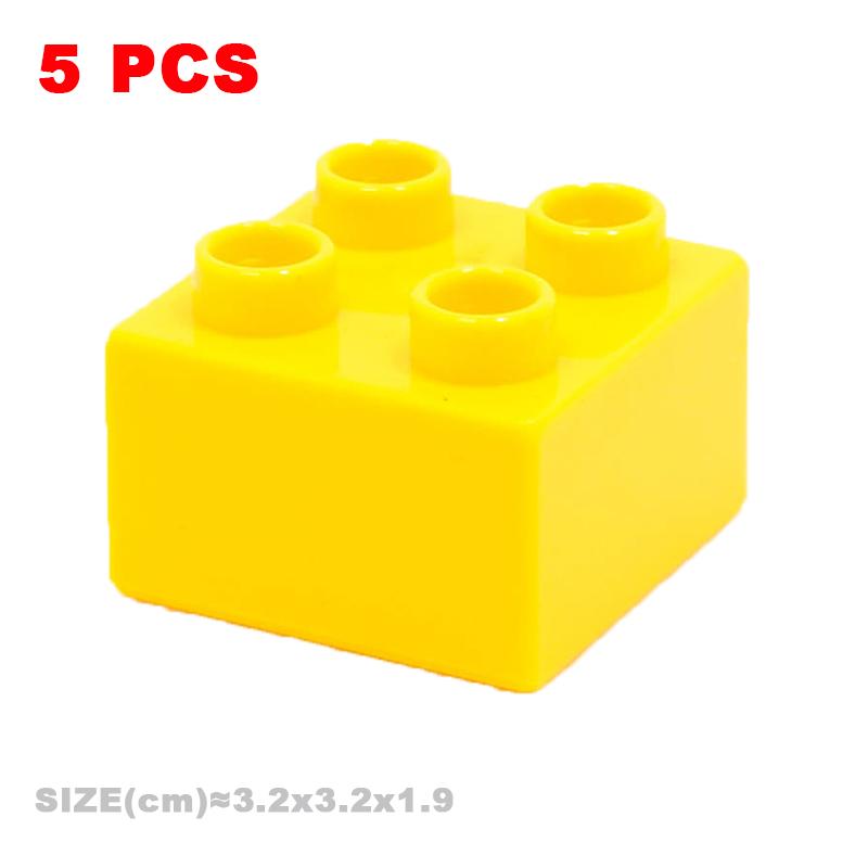 Big Building Blocks Compatible With Duploes Base Bricks Thick Thin Square Assemble Children's DIY Educational Creative Toys