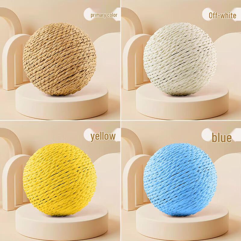 Durable Sisal Cat Chew Ball & Teasing Toy Set