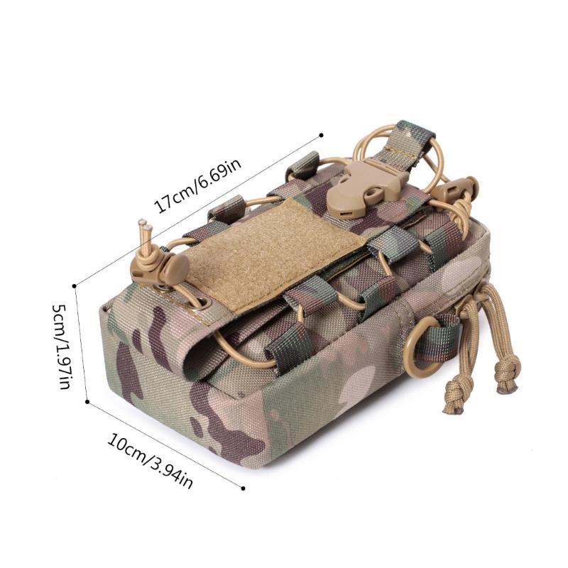 Outdoor Camping Belt Bag Tactical Pouch Mobile Phone Bag Water Bottle Carrying Pouch Small Hiking Gear Tool Organizer