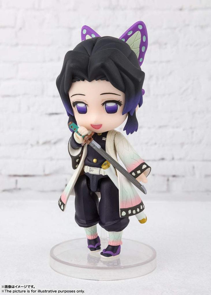 TAMASHII NATIONS Figuarts mini Demon Slayer: Kimetsu no Yaiba Shinobu Kocho, approximately 90mm, PVC/ABS painted action figure