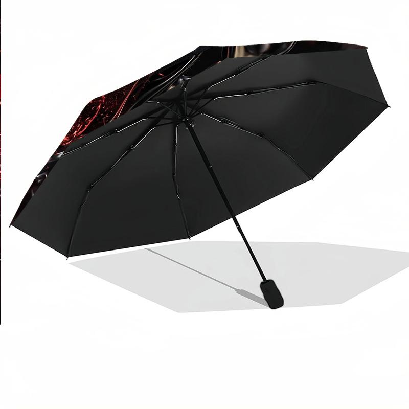 The Clash Print 8?Ribs Automatic Umbrella Wind Resistant Lightweight Folding Umbrella For Outdoor Travel