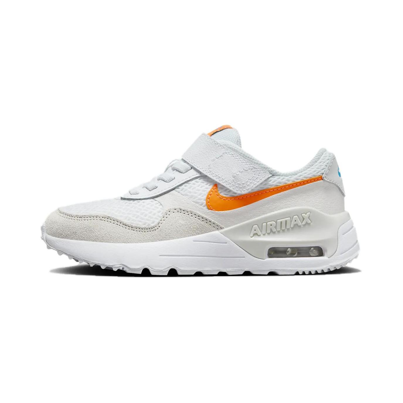

New Nike Air Max SYSTM BP Cushioning Wear-Resistant Low-Top Kids Lifestyle Shoes White Orange Children Aged 3-7 Years Old DQ0285-114 35